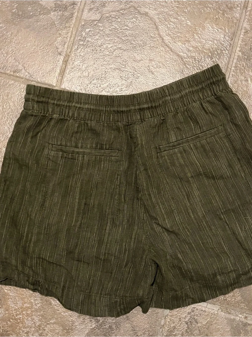 Athleta Olive Green Drawstring Waist Athletic Shorts